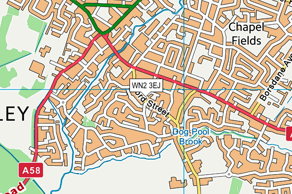 WN2 3EJ map - OS VectorMap District (Ordnance Survey)