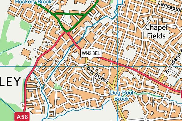 WN2 3EL map - OS VectorMap District (Ordnance Survey)