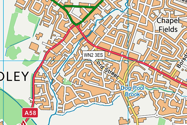 WN2 3ES map - OS VectorMap District (Ordnance Survey)