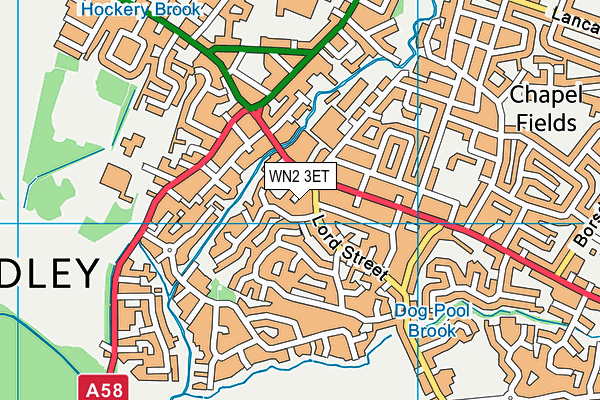 WN2 3ET map - OS VectorMap District (Ordnance Survey)