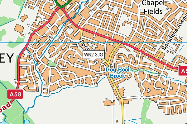 WN2 3JG map - OS VectorMap District (Ordnance Survey)