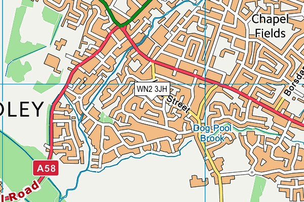 WN2 3JH map - OS VectorMap District (Ordnance Survey)