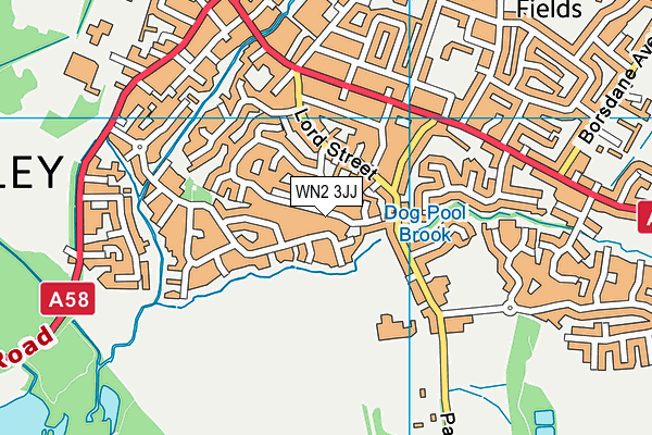 WN2 3JJ map - OS VectorMap District (Ordnance Survey)