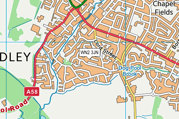 WN2 3JN map - OS VectorMap District (Ordnance Survey)