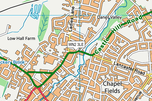 WN2 3LE map - OS VectorMap District (Ordnance Survey)