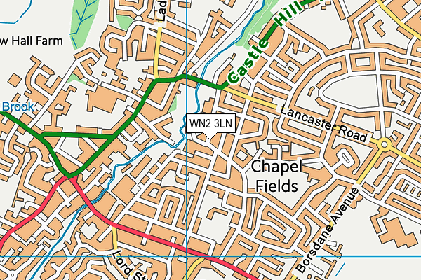 WN2 3LN map - OS VectorMap District (Ordnance Survey)