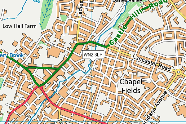 WN2 3LP map - OS VectorMap District (Ordnance Survey)