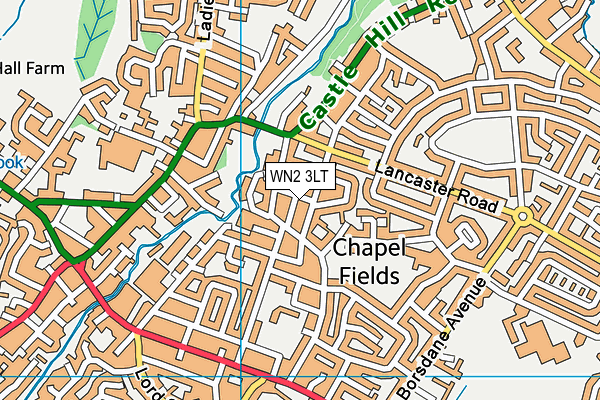 WN2 3LT map - OS VectorMap District (Ordnance Survey)