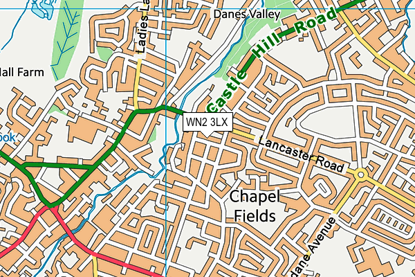 WN2 3LX map - OS VectorMap District (Ordnance Survey)