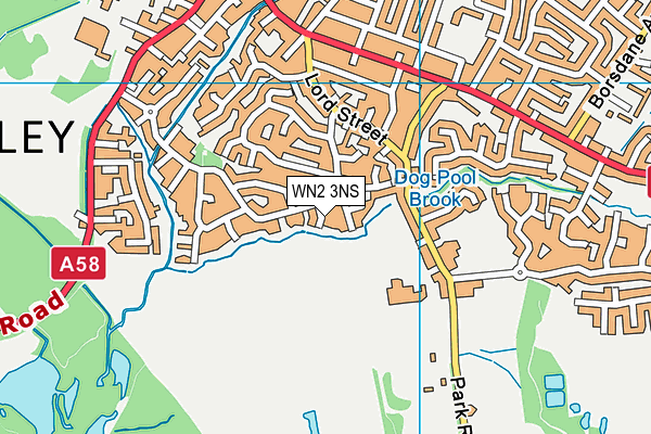 WN2 3NS map - OS VectorMap District (Ordnance Survey)