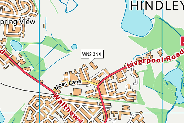 WN2 3NX map - OS VectorMap District (Ordnance Survey)
