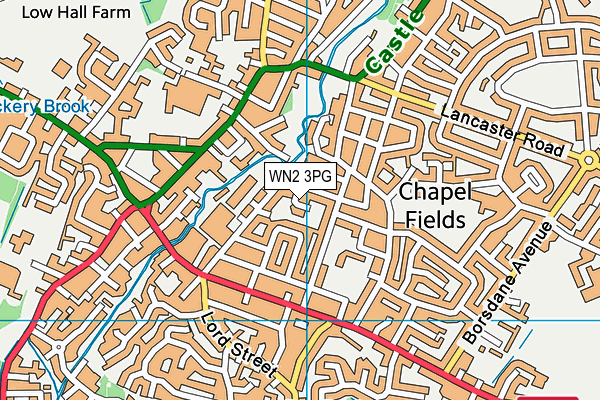 WN2 3PG map - OS VectorMap District (Ordnance Survey)