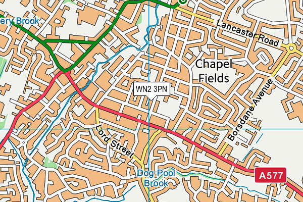 WN2 3PN map - OS VectorMap District (Ordnance Survey)