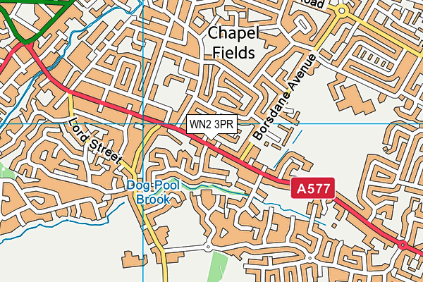 WN2 3PR map - OS VectorMap District (Ordnance Survey)