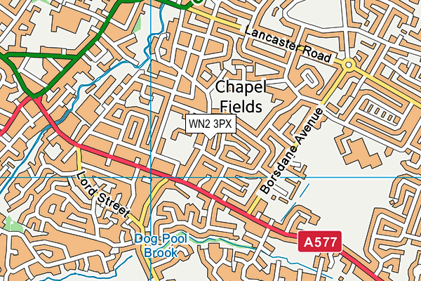 WN2 3PX map - OS VectorMap District (Ordnance Survey)