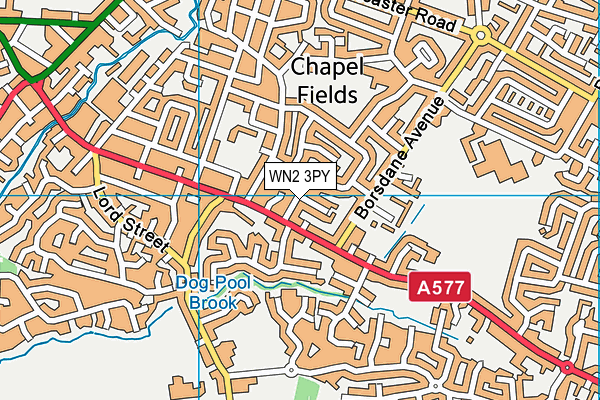 WN2 3PY map - OS VectorMap District (Ordnance Survey)