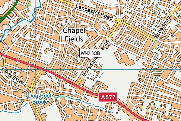 WN2 3QB map - OS VectorMap District (Ordnance Survey)