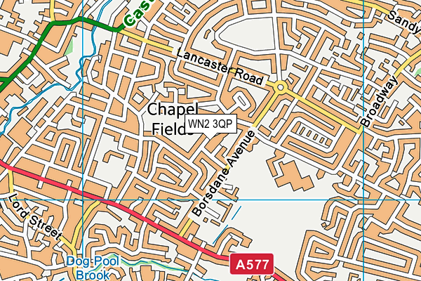 WN2 3QP map - OS VectorMap District (Ordnance Survey)