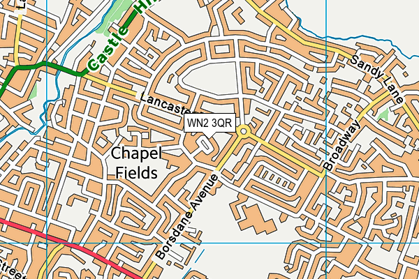 WN2 3QR map - OS VectorMap District (Ordnance Survey)