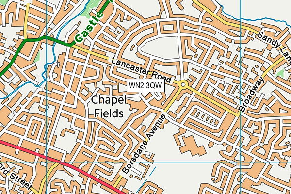 WN2 3QW map - OS VectorMap District (Ordnance Survey)