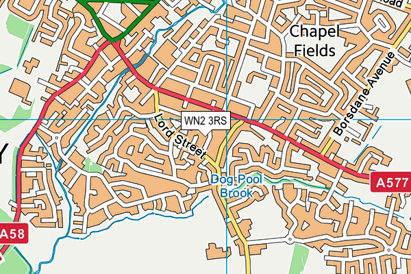 WN2 3RS map - OS VectorMap District (Ordnance Survey)