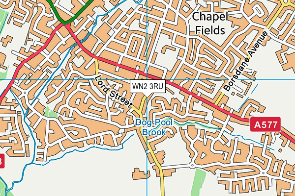 WN2 3RU map - OS VectorMap District (Ordnance Survey)