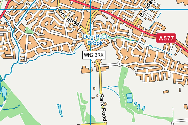WN2 3RX map - OS VectorMap District (Ordnance Survey)