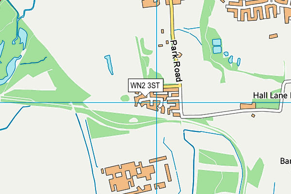 WN2 3ST map - OS VectorMap District (Ordnance Survey)
