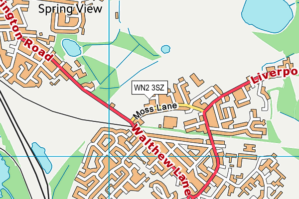 WN2 3SZ map - OS VectorMap District (Ordnance Survey)