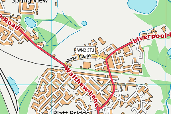 WN2 3TJ map - OS VectorMap District (Ordnance Survey)