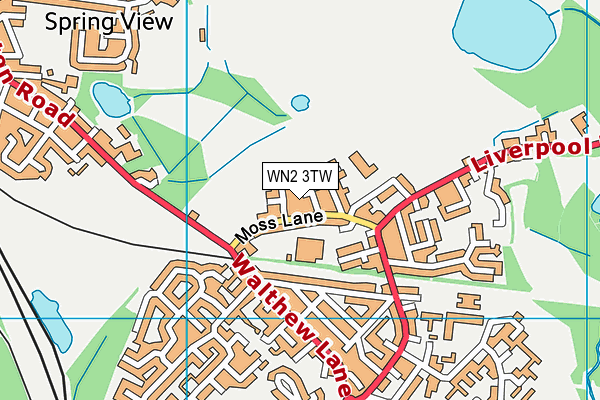 WN2 3TW map - OS VectorMap District (Ordnance Survey)