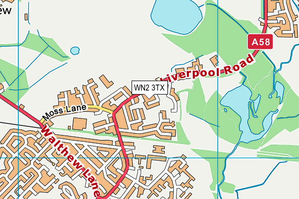 WN2 3TX map - OS VectorMap District (Ordnance Survey)