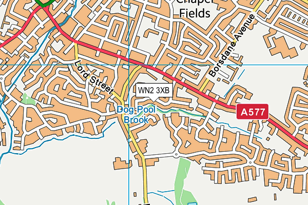 WN2 3XB map - OS VectorMap District (Ordnance Survey)