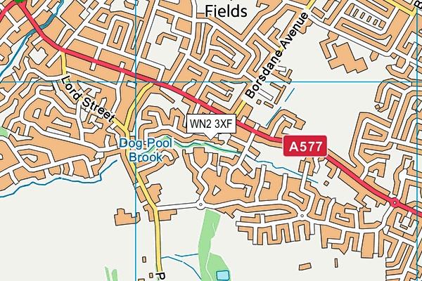 WN2 3XF map - OS VectorMap District (Ordnance Survey)
