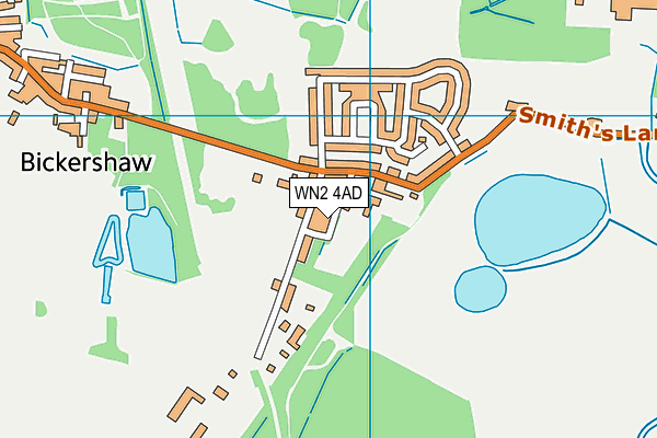 WN2 4AD map - OS VectorMap District (Ordnance Survey)