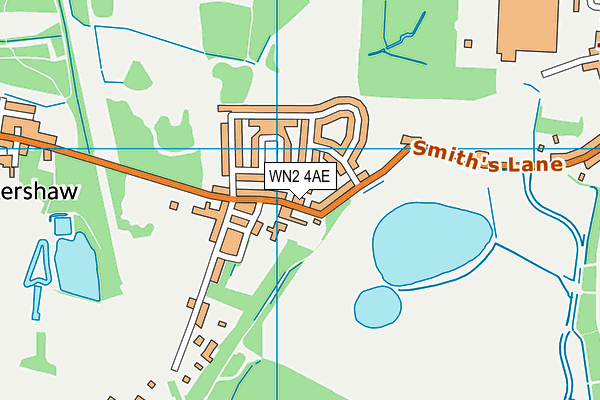 Bickershaw CofE Primary School map (WN2 4AE) - OS VectorMap District (Ordnance Survey)