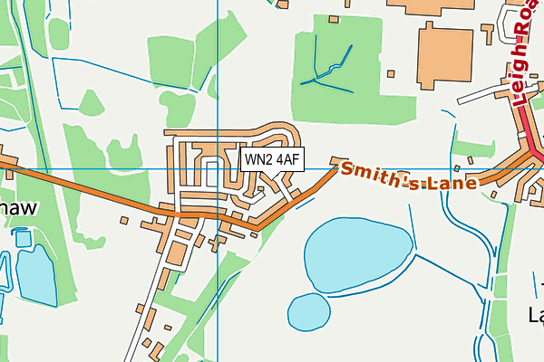 WN2 4AF map - OS VectorMap District (Ordnance Survey)