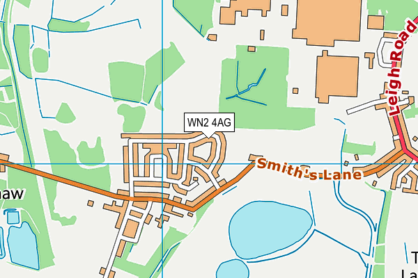 WN2 4AG map - OS VectorMap District (Ordnance Survey)