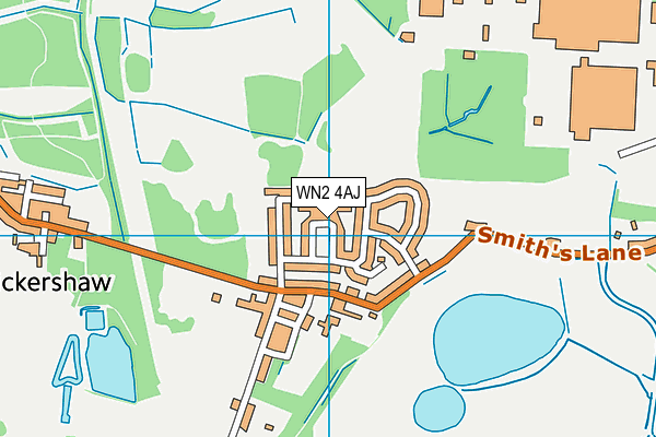 WN2 4AJ map - OS VectorMap District (Ordnance Survey)
