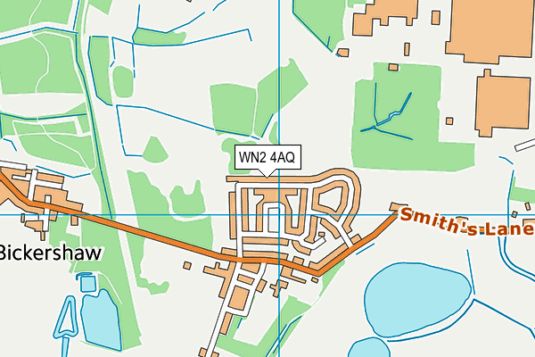 WN2 4AQ map - OS VectorMap District (Ordnance Survey)