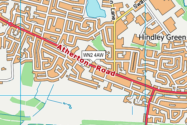 WN2 4AW map - OS VectorMap District (Ordnance Survey)
