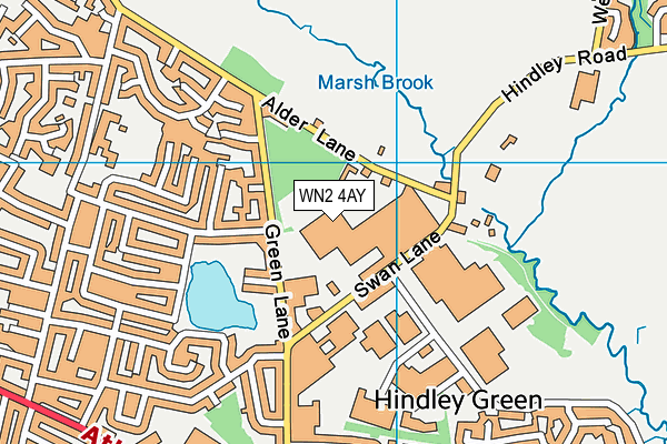 WN2 4AY map - OS VectorMap District (Ordnance Survey)