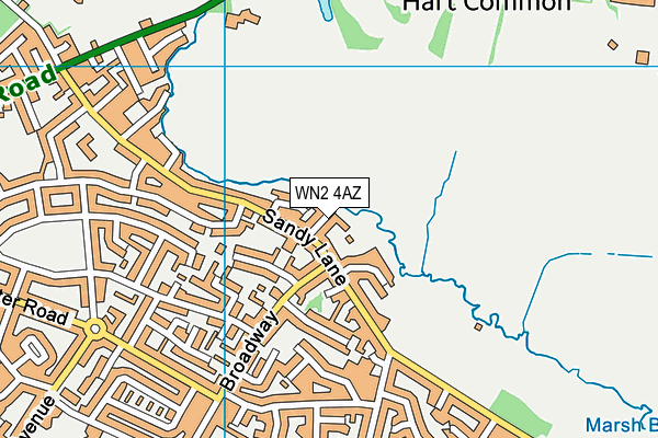 WN2 4AZ map - OS VectorMap District (Ordnance Survey)