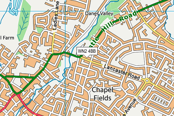 WN2 4BB map - OS VectorMap District (Ordnance Survey)