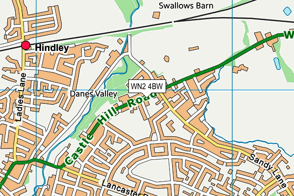 WN2 4BW map - OS VectorMap District (Ordnance Survey)