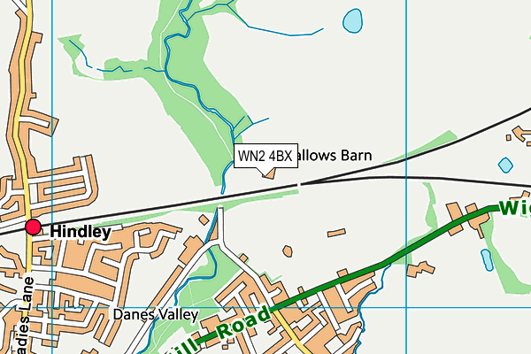 WN2 4BX map - OS VectorMap District (Ordnance Survey)