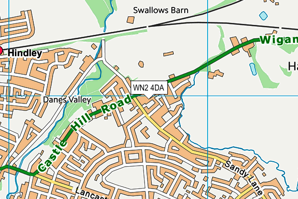 WN2 4DA map - OS VectorMap District (Ordnance Survey)