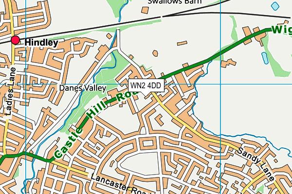WN2 4DD map - OS VectorMap District (Ordnance Survey)