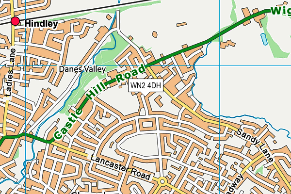 Castle Hill St Philip's CofE Primary School map (WN2 4DH) - OS VectorMap District (Ordnance Survey)