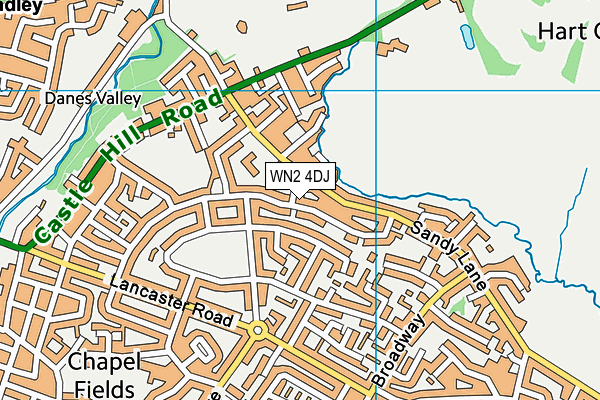 WN2 4DJ map - OS VectorMap District (Ordnance Survey)